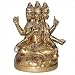 Hindu Gods Religious Sculpture Brahma Vishnu and Shiva Made in Brass 4.75 x 2.75 x 3.25 inches