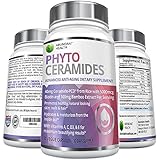 Phytoceramides for Hair, Skin & Nails - 30 Veggie Caps - Plant Based with Ceramide PCD, Vitamins A, C, D3, & E plus Biotin & Bamboo Silica for Healthy, Youthful Skin & Hair