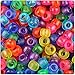 BeadTin Mixed Frosted 9mm Barrel Pony Beads (500pcs)