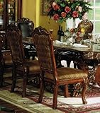 Set of 2 Dining Chairs in Brown Cherry Finish