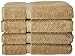 Chakir Turkish Linens Dobby Border Luxury Hotel & Spa Turkish Cotton, (Driftwood), Bath Towels-Set of 4