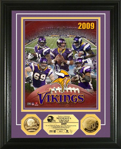 Minnesota Vikings Team Force 24KT Gold Coin Photo Mint