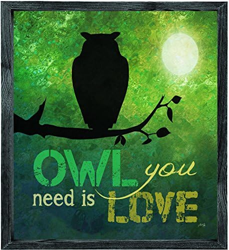 Forest Creations Magnet Art Print, Black, "Owl" You Need Is Love