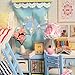 Cuteroom Wood Dollhouse Miniature Kit DIY Doll House Room with Furniture Cover Toy Artwork Gift- Young Memory