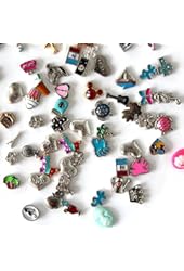 Goodlucky365 25 Pcs Mixed Random Floating Charms for Glass Living Memory Lockets Origami Owl Lockets DIY Wholesale