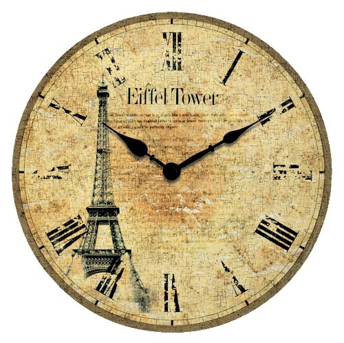 Infinity Instruments Eiffel Tower Wall Clock