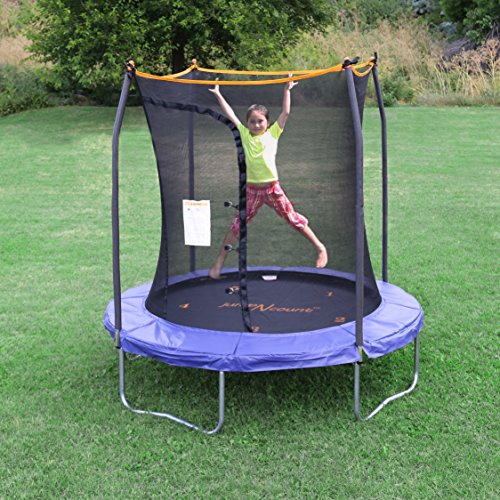 Skywalker Trampolines Jump N' Count Trampoline with Enclosure, 7', Blue