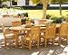 Outdoor Living : 9 PC Teak Outdoor Patio - 94" Double Extension Oval Table, 8 Chairs