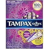 Tampax Radiant plastic Regular absorbency unscented tampons 16ct