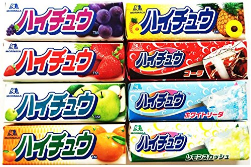 森永製菓 ハイチュウ HICHEW 人気8種セット<グレープ・ストロベリー・パイナップル・グリーンアップル・ホワイトソーダ・みかん・コーラ・レモンスカッシュ> 各7粒×8個・合計56粒