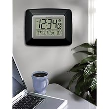 La Crosse Technology WS-8119U-IT-B Atomic Digital Wall clock with temperature