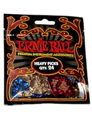 Musical Instruments: Ernie Ball Pearloid Picks - 24 Heavy Assorted Color - Ernie Ball