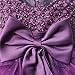 TiaoBug Baby Girls Flower Wedding Pageant Princess Bowknot Communion Party Dress Purple 18-24 Months