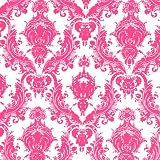 Tempaper Designs DA 006 Damsel Self-Adhesive Temporary Wallpaper, White and Fuchsia