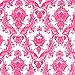 Tempaper Designs DA 006 Damsel Self-Adhesive Temporary Wallpaper, White and Fuchsia