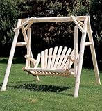 Rustic Natural Cedar Furniture Company® Cedar Log 5' American Garden Swing