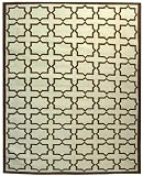 4' x 6' Rectangular Safavieh DHU549A-4 Light Blue/Ivory Color Flatwoven Indian 