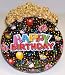 Gourmet Food : Scott's Cakes Gourmet Carmel Popcorn in a Large Happy Birthday Tin