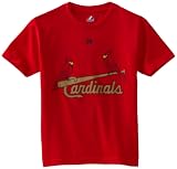 MLB St. Louis Cardinals Yadier Molina 4 World Series Game Tee (Athletic Red, X-Large)
