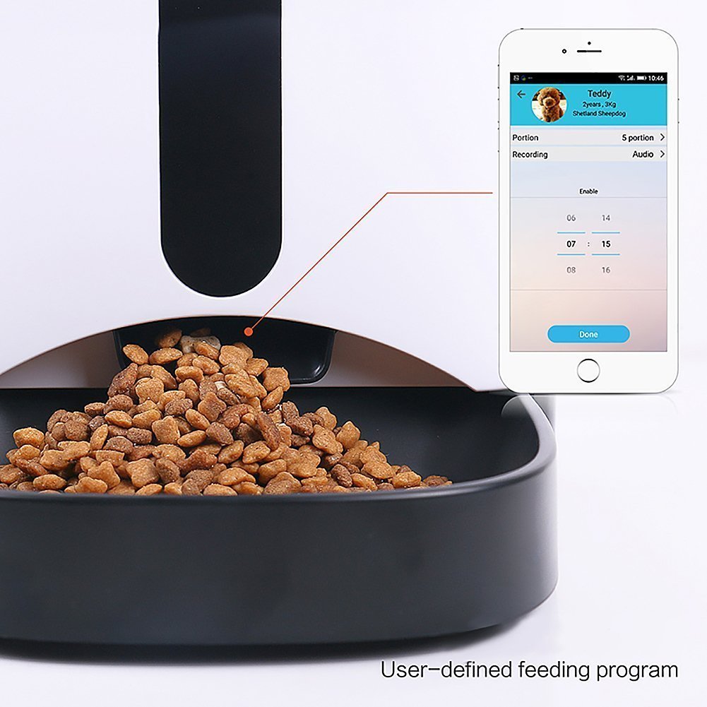 SmartFeeder,WOpet Automatic Pet Feeder for Dog or Cat,Control by Iphone