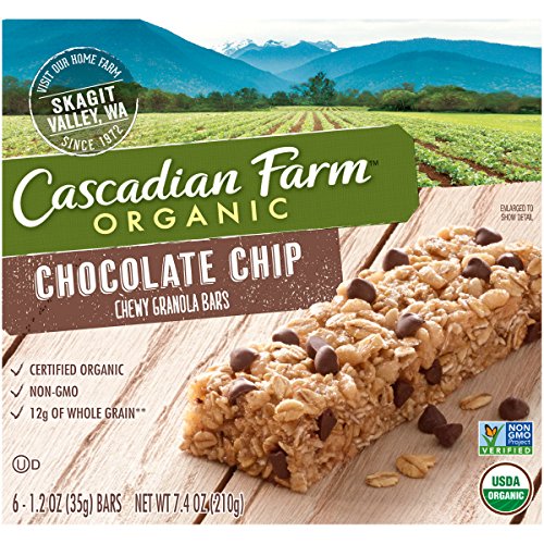 Cascadian Farm, Organic Chewy Granola Bar, Chocolate Chip, 7.4 oz