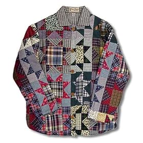 ZK Patchwork Theme Denim Burst Jacket - Reversible SM,MD,LG,XL (CLICK FOR SIZE CHOICE) by TheMountainLine