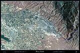 Boise, Idaho from space satellite print/poster map: 36