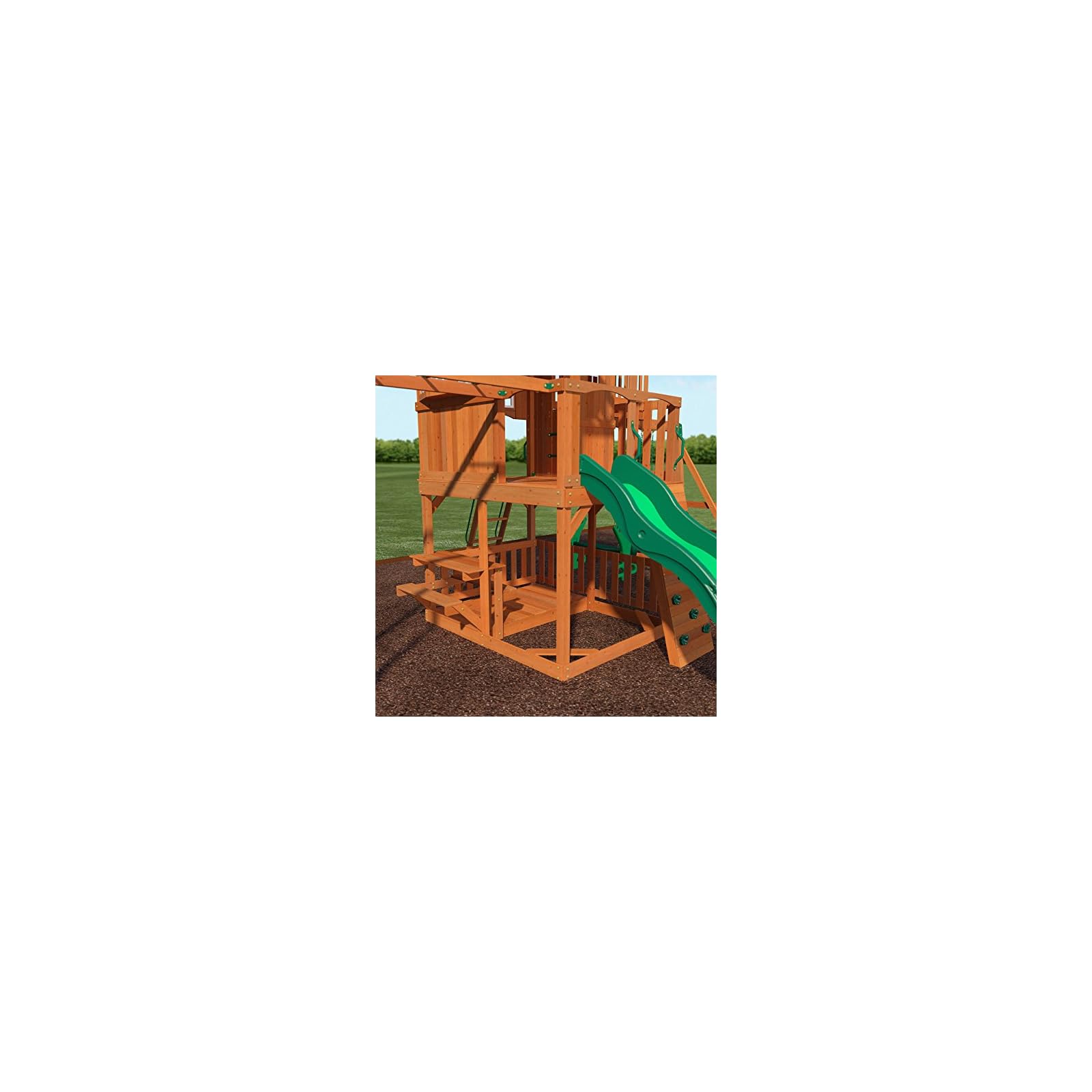 Backyard Discovery Skyfort II All Cedar Wood Swing Set Epic Kids Toys