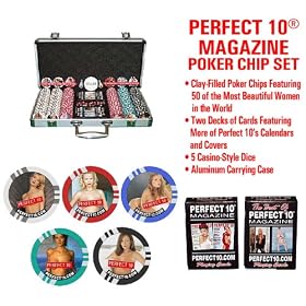 Perfect 10R Deluxe 300 Clay-Filled Poker Chip Set by 