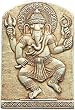 Small Dancing Ganesh Wall Relief, 6"H