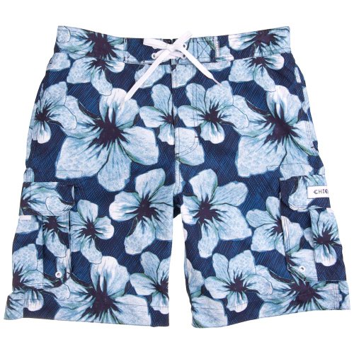 CHIEMSEE Herren BOARDSHORTS ENZO FLOWER AOP, FLOWER navy blue, S, 14010-101