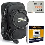 SET mit Tasche Bundlestar Blackstar universal Schwarz + PATONA Akku f�r Canon NB-6L + Speicherkarte Samsung Essential SDHC 8GB Class 6 -- F�r Canon PowerShot SX240 SX260 SX270 SX280 S95 und Ixus 310 HSvon "Bundlestar"