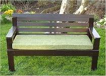 Garden Bench Cushion - 60" x 18" x 3" Olive Green