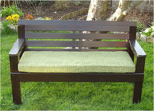 Garden Bench Cushion - 60" x 18" x 3" Olive Green