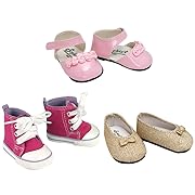 18 Inch Doll Shoe 3 Pair Set