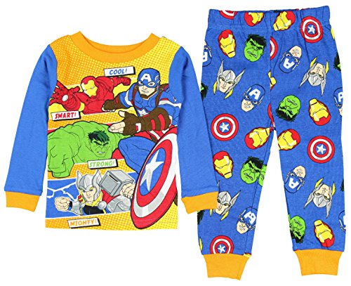 Marvel Avengers Character Powers Little Boys' Toddler 2 Piece Pajama Set
