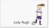 Brunette Soccer Girl Calling Card