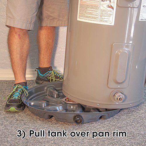 Tough Pans 27 inch DRY LIFT Hot Water heater Drain Pan with PVC Fitting