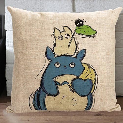 Weitengs Linen Square Decorative Pillowcase Home Decor Sofa Cotton Throw Pillow Cover 18x18''