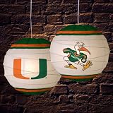 Miami Hurricanes 18 Inch Rice Paper Lamp NCAA College Athletics Fan Shop Sports Team Merchandise
