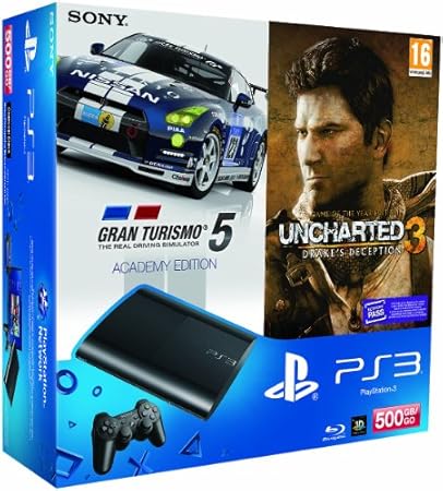 PlayStation 3 - Consola 500 GB  + GT5 Academy + Uncharted 3 - Edición Game Of The Year