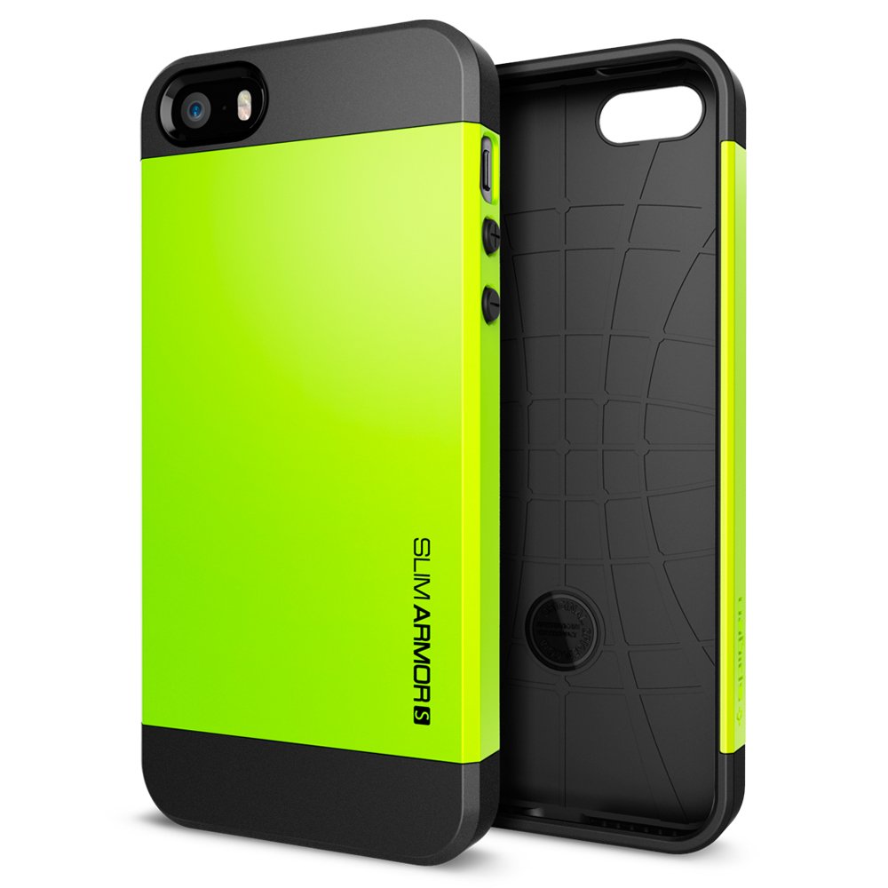 【国内正規品】SPIGEN SGP iPhone5/5S ケース スリムアーマーS [ライム] 【SGP10367】