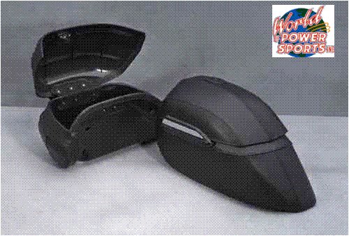 NEW 2007 GENUINE YAMAHA V STAR 1300 Hard Leather Saddlebags / yamaha pt # STR-3D873-00-00