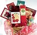 Happy Holiday Gift Basket with Kona Hawaiian Blend Coffee, Cookies, Candy and Cocoa