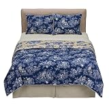 Review Zhejiang Beika  / Waverly Martine Blue Toile Comforter Set - King