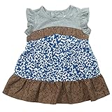 《H28年夏物》(日本製) Joues douces(ジュース デュース) プリントレース切替ワンピース 90cm/BL NO.DP-62800