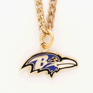 Baltimore Ravens Chain Necklace with NFL Team Logo Pendant