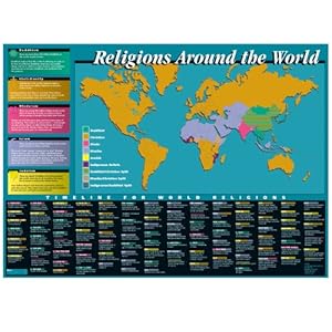 Amazon.com: World Religions Map and Timeline - Classroom Poster: Prints ...
