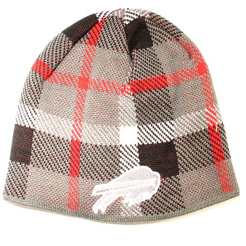 Buffalo Bills NFL Reebok Team Apparel Gray Plaid Knit Beanie
