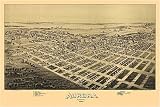 Historic Maps - Aurora Bird's Eye View Map 1891 Missouri - Lawrence County - Aurora, Missouri 1891. 36x54